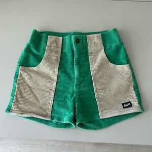 Hammies Corduroy Shorts Green and Tan Size 30